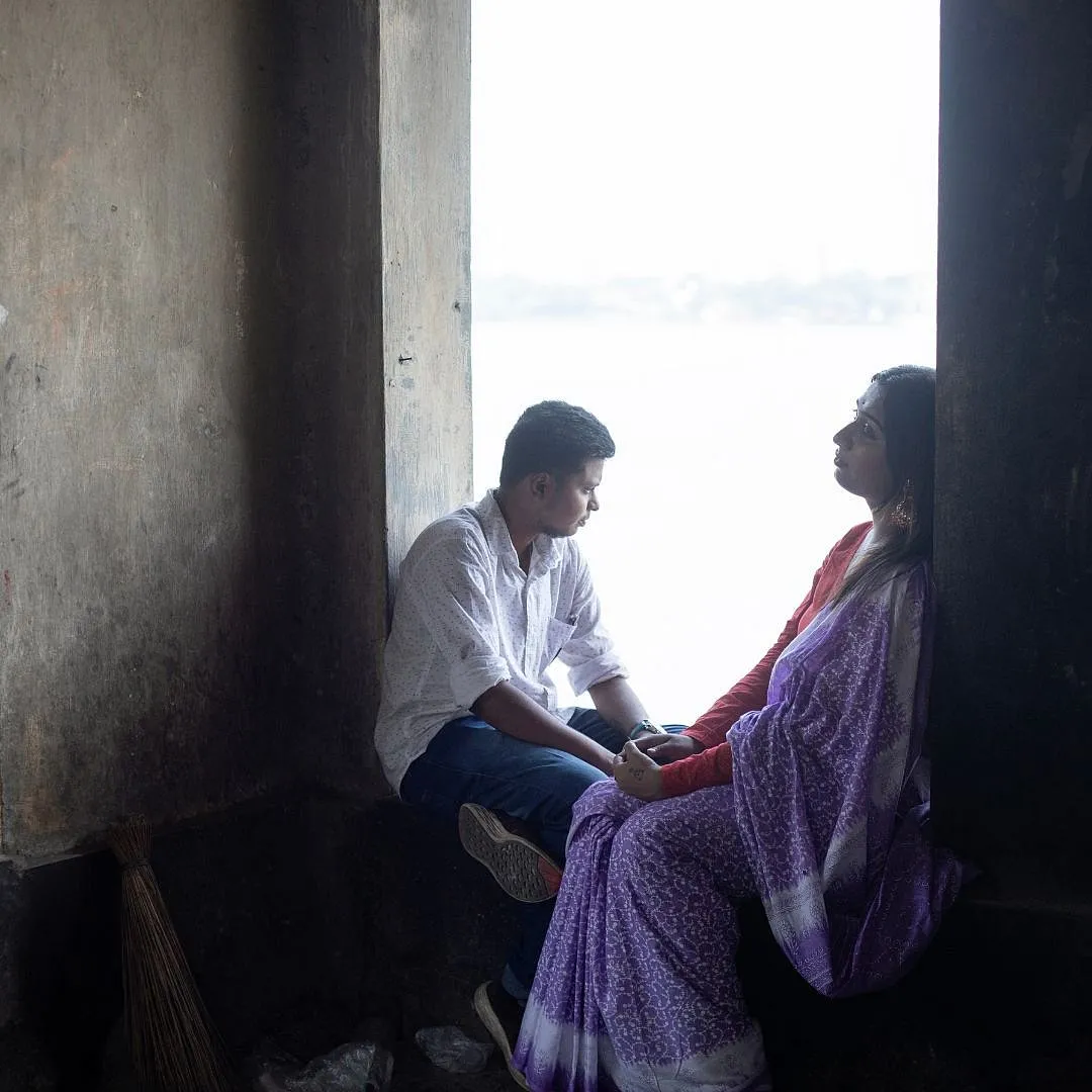 Chowdhury with his partner Debangshi Biswas, a trans woman from Bengal's Madhyamgram. Image: Swastik Pal 
